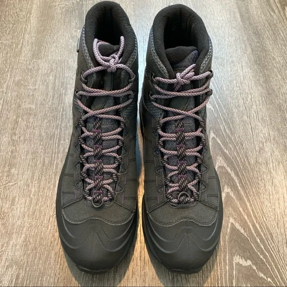 Merrell Black Purple Waterproof Hiking Boots NWOB Thermo Chill Mid Shell Women’s - Picture 3 of 8
